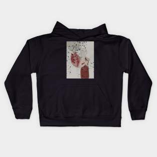 Anatomy heart art Kids Hoodie